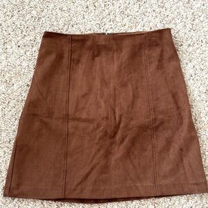 Abercrombie and fitch vegan suede brown mini skirt - XS